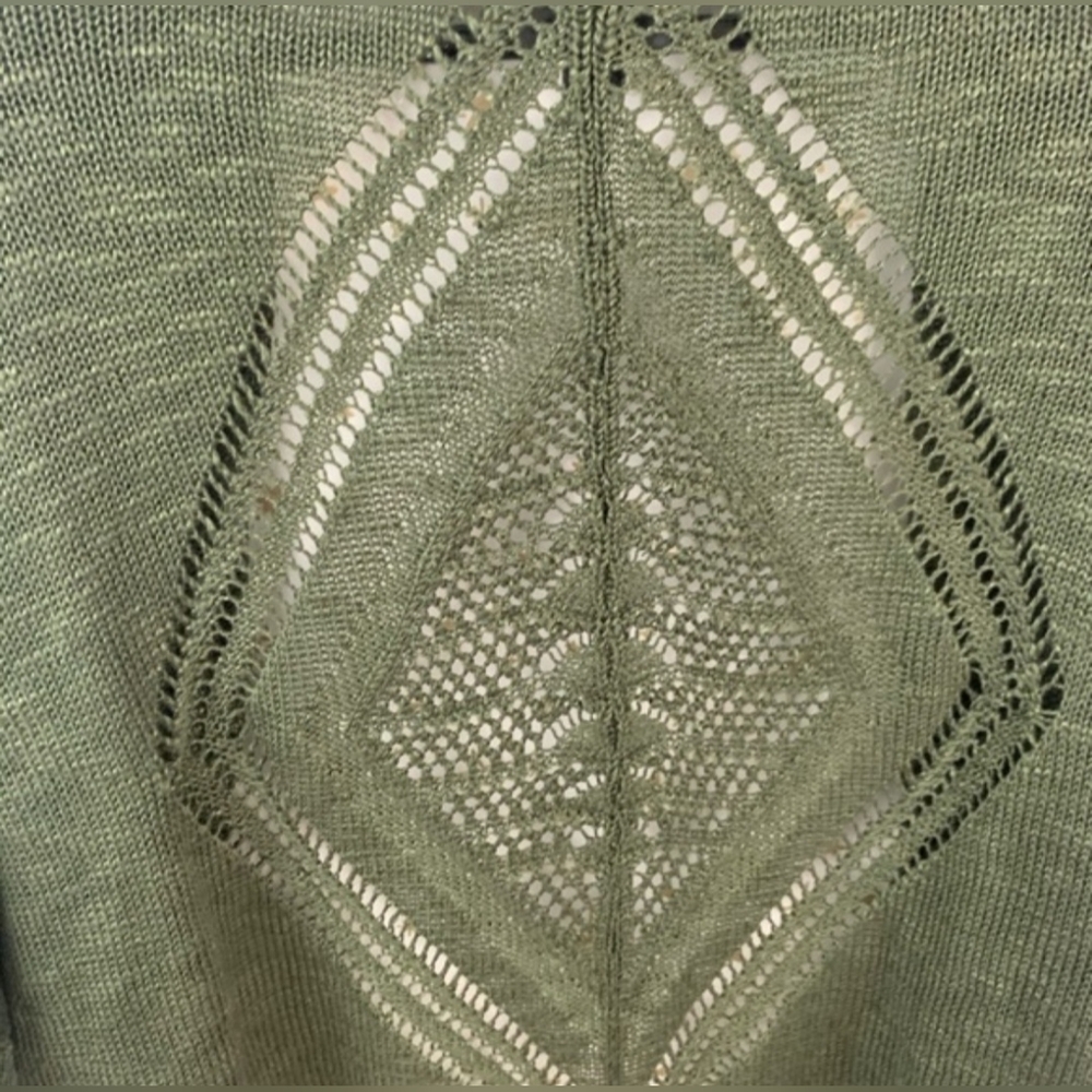 Torrid Olive Green Open Front Short Sleeve Cardigan - Picture 3 of 8